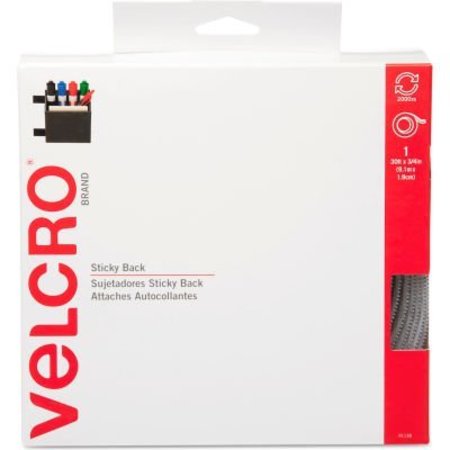 VELCRO BRAND Reclosable Fastener, 30 ft, 3/4" Wd, White 91138